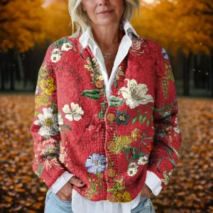 Larissa | Vintage Blommig Cardigan