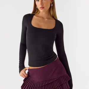 Skyler Mini-Skort – Plommon