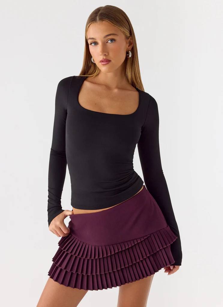 Skyler Mini-Skort – Plommon - Bild 2