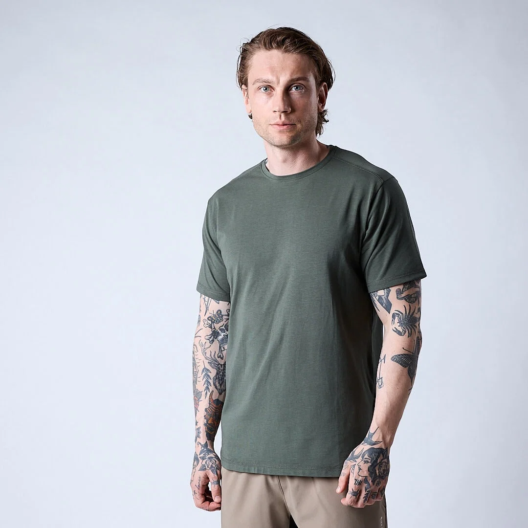 Bamboo t-shirt Men Moss green - Bild 2