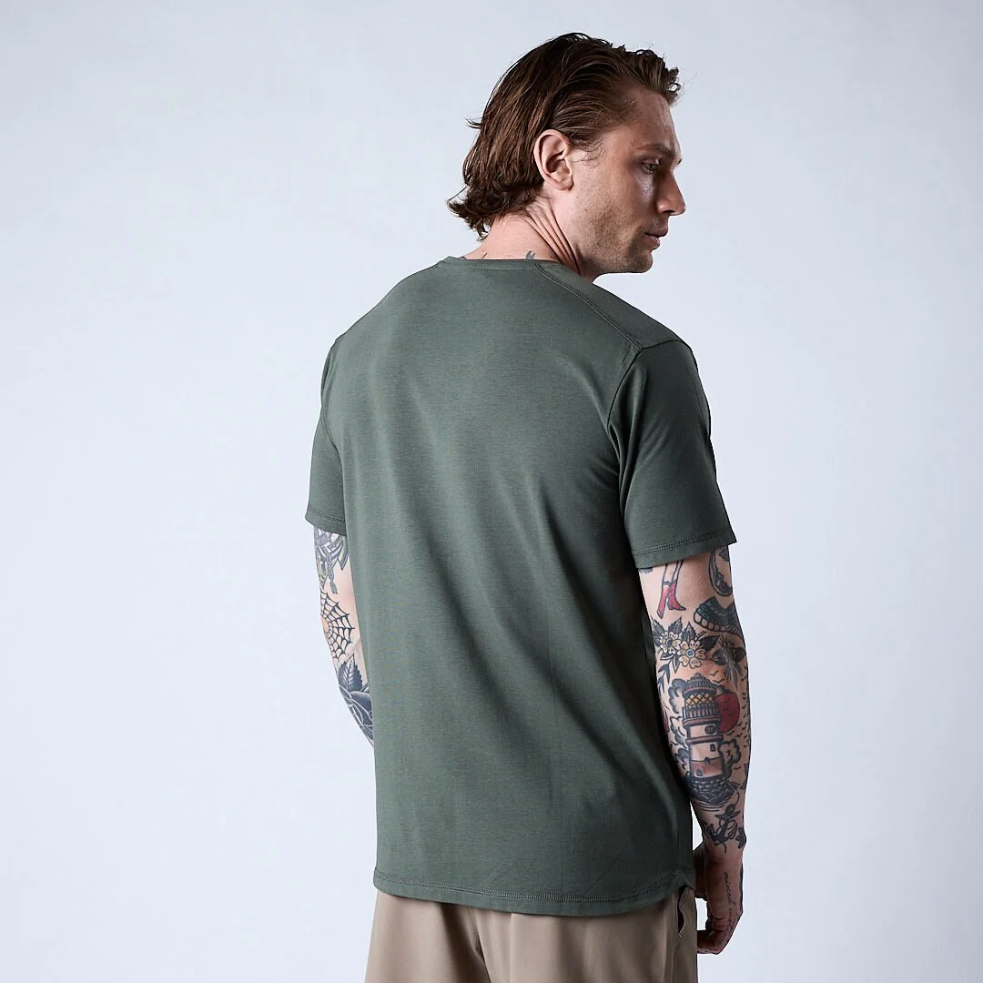 Bamboo t-shirt Men Moss green - Bild 4