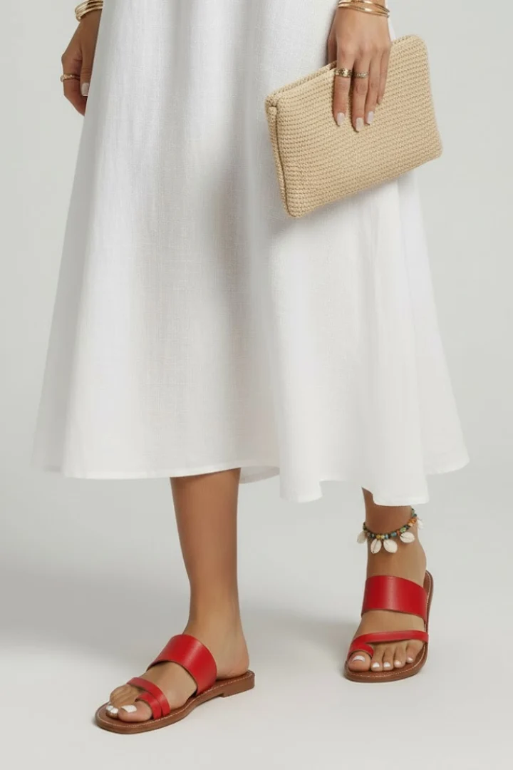 Kimberly | Damens Slip-On Sandaler med Spännsrem - Bild 7