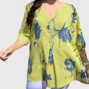Isabel | Elegant Blus Med Blommönster
