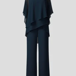 Dakota | Flödande Jumpsuit Med Vida Ben Och Bara Axlar För Dam