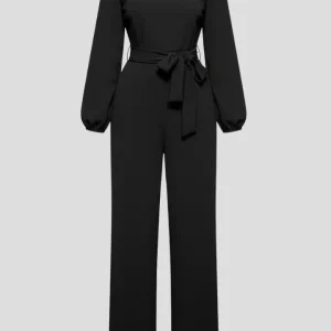 Caroline | Dam Rundhalsad Knytmidja Klassisk Jumpsuit