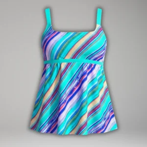 Kylie | Kvinnors Tryckt Tankini Set med Shorts