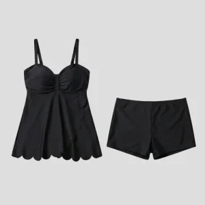 Lily | Dam Sweetheart Neck Tankini Set med Shorts