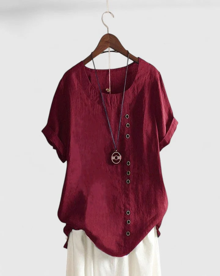 Elisavie | Bekväm Kortärmad Blus - Bild 7