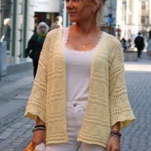 Kattis – virkad kofta – Yellow