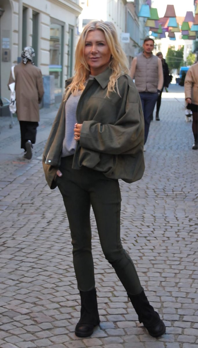 Jacka i mockaimitation – Khaki - Bild 6