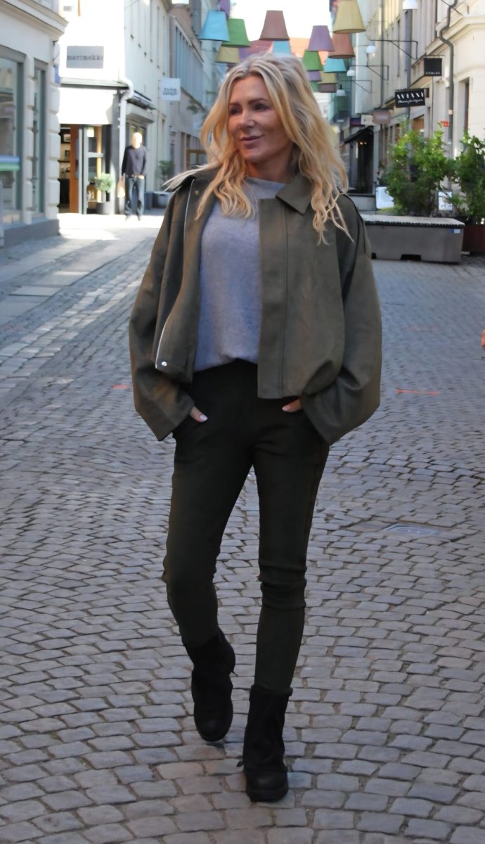 Jacka i mockaimitation – Khaki - Bild 9