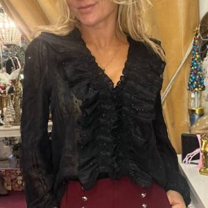 Elvira Spetsblus – Svart