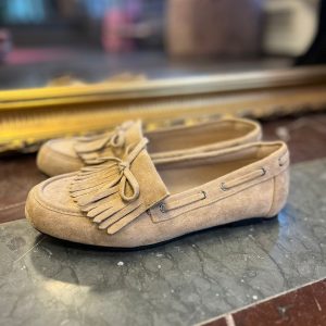 Loafers i konstmocka – Beige