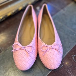 Ballerina – Flätade med liten rosett – Rosa