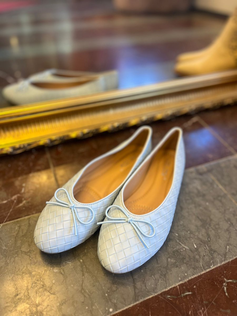 Ballerina – Flätade med liten rosett – Ljusblå - Bild 4