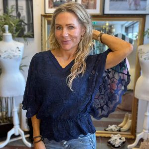 Willow Butterfly blus – Navy