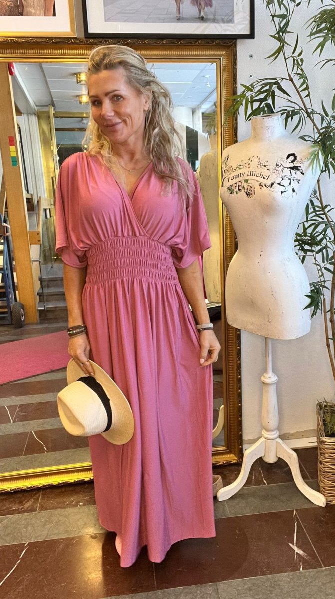 Cynthia Lång mjukisklänning – Dusty Rose - Bild 6