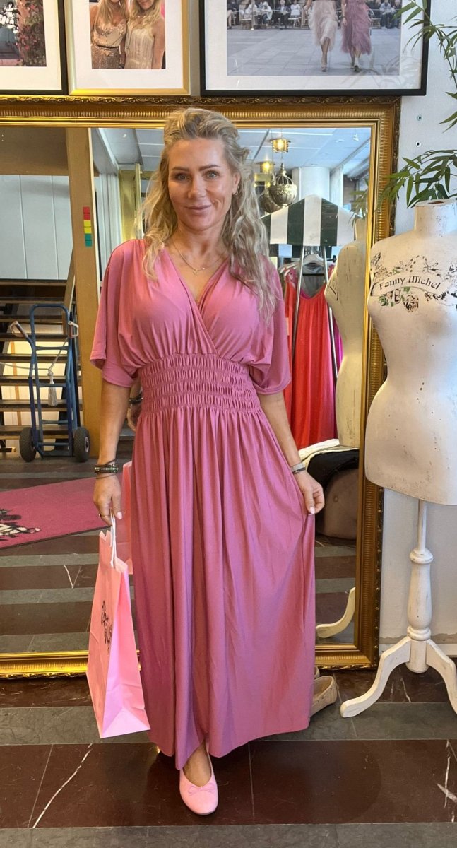 Cynthia Lång mjukisklänning – Dusty Rose - Bild 3