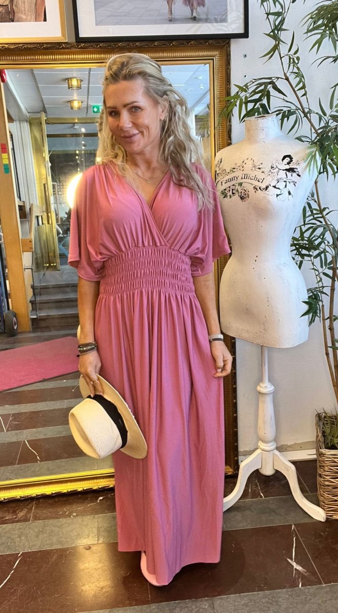 Cynthia Lång mjukisklänning – Dusty Rose - Bild 7